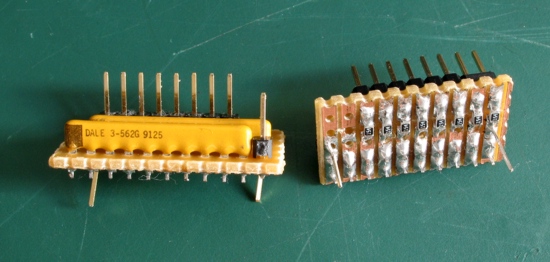 R-2R resistor ladder on stripboard