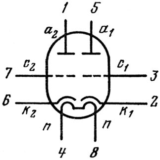 Двойной триод 6Н16Б-В
