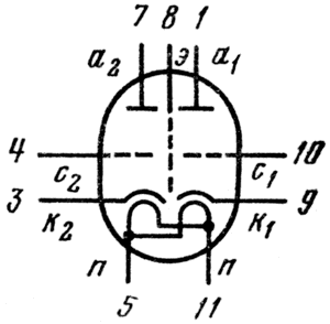 Двойной триод 6Н16Г-ВИР