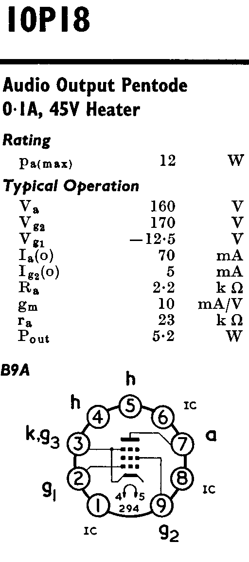 Пентод 10P18